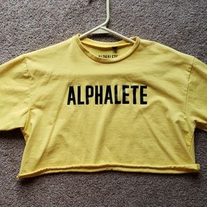 Alphalete Yellow Crop Top - S